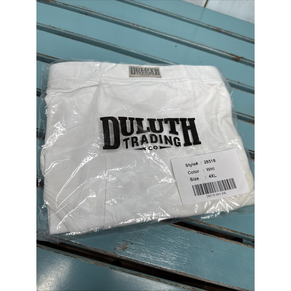 1 Pair Duluth Trading Co Mens Free‎ Range Cotton Briefs White 28518 4XL